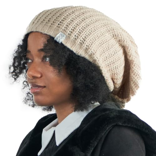 Bonnet Hiver Style Japonais pour Grosse Tête | Tricot Souple Slouchy Confort
