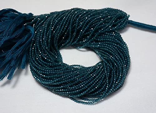 Perles rondelles bleu azur haut de gamme 2.20 mm pour l'enfilage de colliers fins