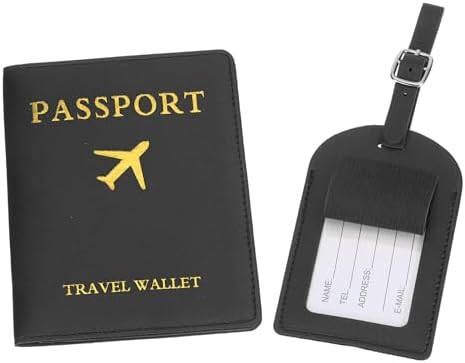 PATIKIL Passport Holder with Luggage Tag, Set of Leather Travel P...