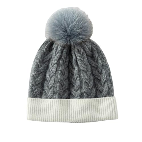 Bonnet tricoté doux en cachemire pour femme élégante