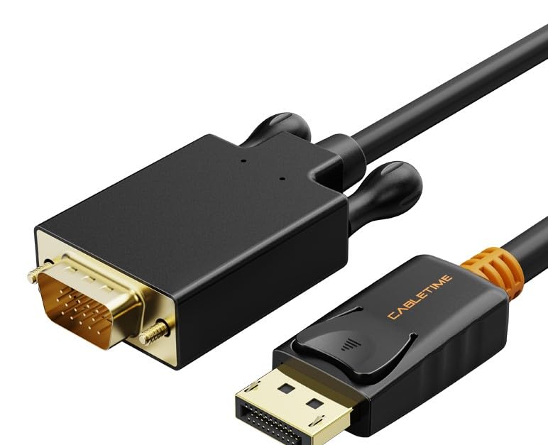 CABLETIME DisplayPort to VGA Cable, DP to VGA Cable DP Male to VGA Male Cord For Monitor, Projector, Desktop, Laptop, PC, HDTV.1.8M (B0CFHDNBC4) Amazon Price History, Amazon Price Tracker