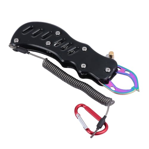 KESYOO 多機能フィッシュコントローラー控魚器 軽量耐久ブラックフィッシュグリップ 釣り用魚口グリッパー 釣り用品アウトドア用
