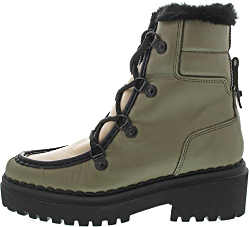 Nubikk Fae Prime Fur Damen Schnürstiefel in Grün, Größe 40
