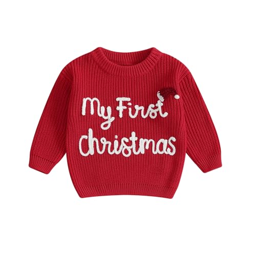 My First Christmas Sweater Baby Boy Girls Knit Sweater Christmas ...