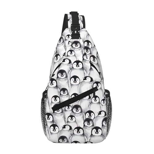 Bolso cruzado de pingüinos mochila de pecho antirrobo para viajes seguros