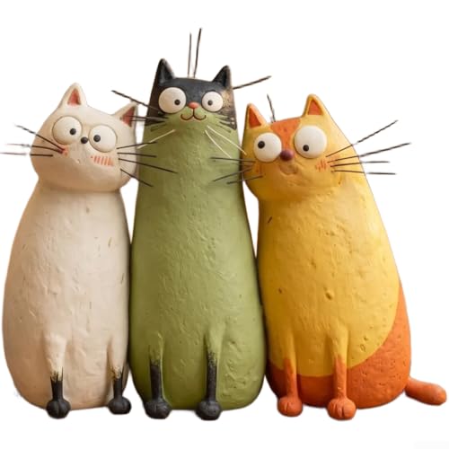 Figurines de chat en résine objet minimaliste décoration bibliothèque - 2