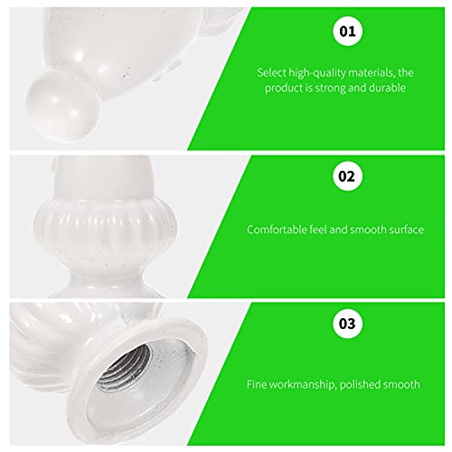 Image of Uonlytech 2Pcs Lamp Finial Cap Knob Antique Lamp Shade Finial Lamp Part Decoration Accessories for Table or Floor Lamps 10MM White