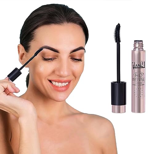 Image of Glam21 HD Dense Mascara, With Petite Brush, Thermal Sensitive Technology, Smudge Proof, Water Proof, Voluminous Eyelashes, 16 Hours Long-wear (Black) | 10ml (Pack of 2)