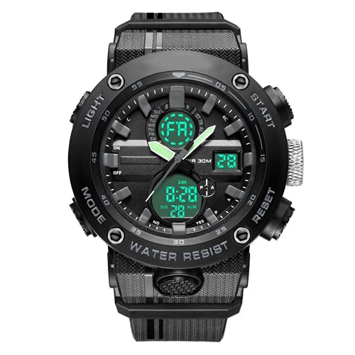 Shocknshop Outdoor Sports Digital Analog Black Dial Mens Boys Watch -W06