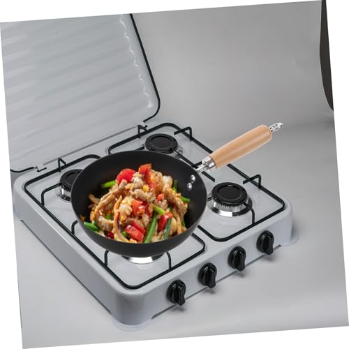 Hemobllo wok pequeño de hierro estilo japonés miniatura 5