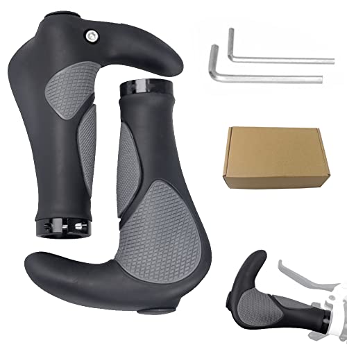 Fahrradgriffe, Finsink Ergonomisch Fahrradlenker mit Hörner Gummi rutschfeste Lenkergriffe für Fahrrad