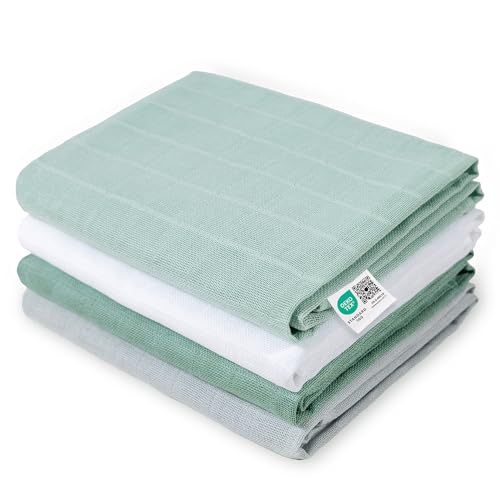 MAKIAN Mullwindeln 4er Pack, 70x70 cm, Oeko-TEX® Standard 100 geprüft, 4...