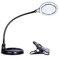 Brightech LightView Pro Flex 2 in 1 Magnifying Desk Lamp, 1.75x Light Magnifier, Adjustable Magnifying Glass with Light for Crafts, Reading, Close Work