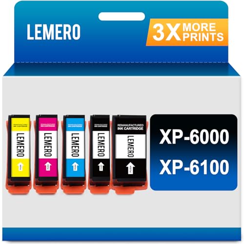 Image of LEMERO Remanufactured Ink Cartridge Replacement for Epson 302 XL Ink 5-Pack