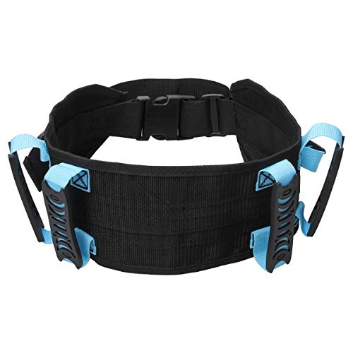 Ahier Gait Belt, Gait Belts Transfer Belts, Gait Belt with Handles, 6 Pcs Handles Transfer Belt, Plastic Release Buckle Adjustable Strap