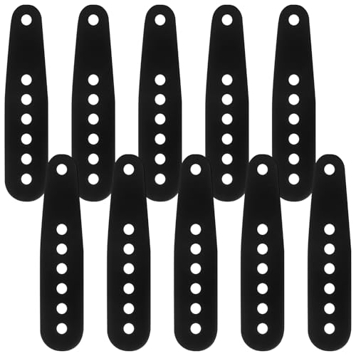 Chicingyou 8 Pcs Black Snowboard Binding Tongue Hole Straps 5.35"