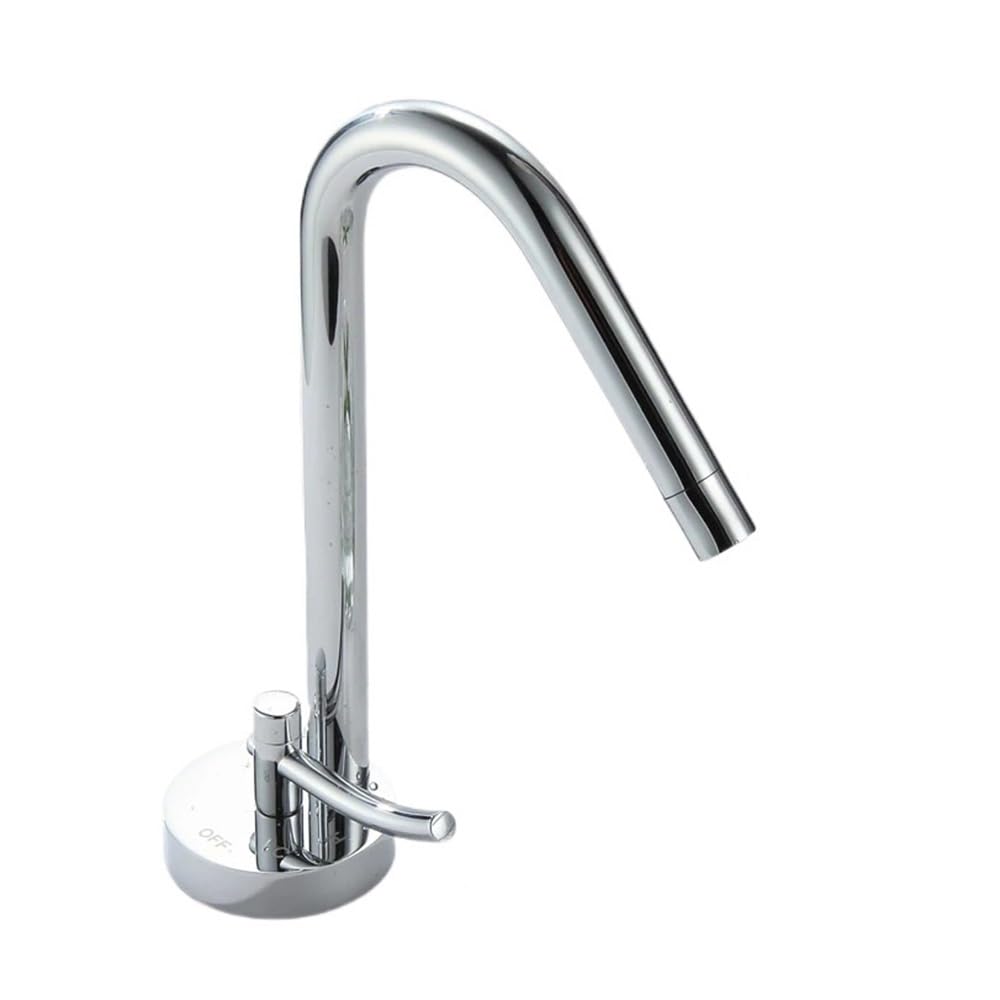 Robinet de lavabo cascade chromé à poignée unique pour salle de bains moderne