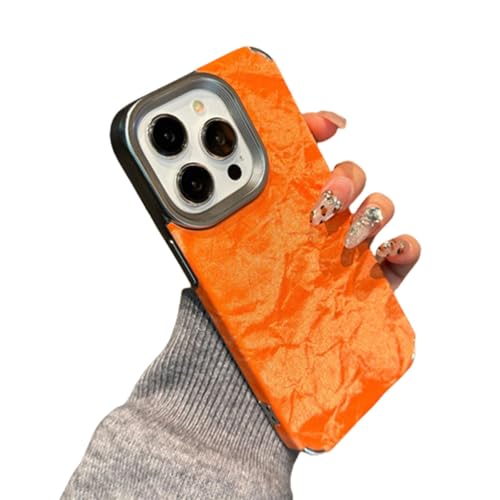 Cadre de Luxe iPhone 13 Pro en placage mat aspect cortex d'exception orange