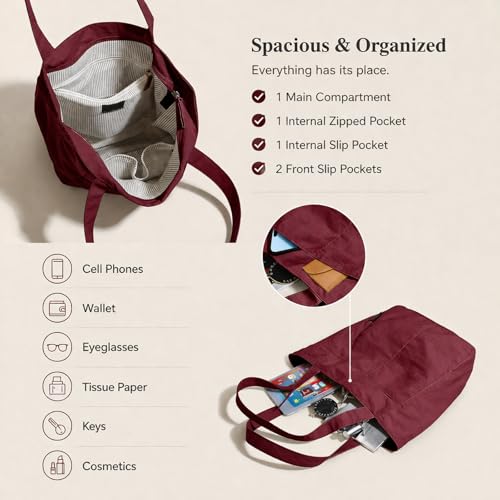 Image of Barsine Tote Bag for Women Unisex Lightweight Nylon Totes Purses and Handbags Large Casual Shoulder Hobo for Travel Gym