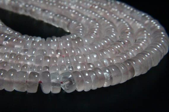 Perles quartz rose naturel heishi 6mm pour fabriquer un bijou porteur de douceur