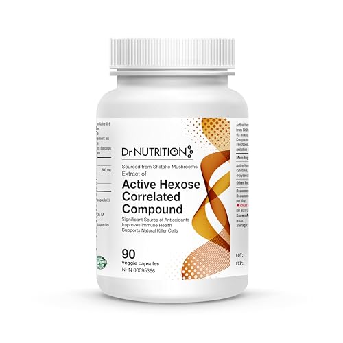 Dr. Nutrition 360 – Extract Of Active Hexose Correlated Compound – Sourced From Shiitake Mushrooms – Improve Immune Health – Source of Antioxidants – 90 Veggie Capsules