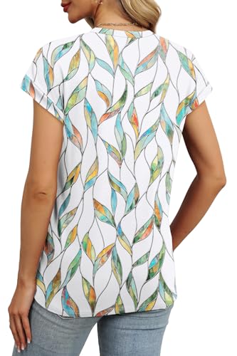 Image of Alaroo Womens Summer Tops Short Sleeve Shirts Crew Neck Tshirt Cute Trendy Tunic Blouses (S-3XL)