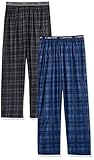 Calvin Klein Kids Boys' Super Soft Brushed Micro Pajama Pant 2-Pack, Black Iris Camo, Large