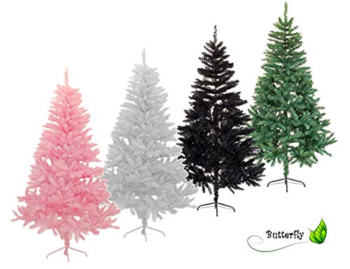 Árbol de Navidad sin caída de agujas plástico blanco 180 cm con soporte estable 5