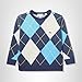Lacoste Kids Contrast Jacquard Argyle Sweater, Navy Blue/Multico, 2 Years