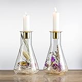 💜 【Lieferung】 - 2 x Trockenblumen-Kerzenhalter, 1 x Garantiekarte. Wenn Sie ein beschädigtes Produkt erhalten, kontaktieren Sie uns bitte und wir werden es für Sie lösen.Wenn Sie weitere Fragen haben, kontaktieren Sie uns bitte und wir werden Ihnen innerhalb von 24 Stunden antworten.