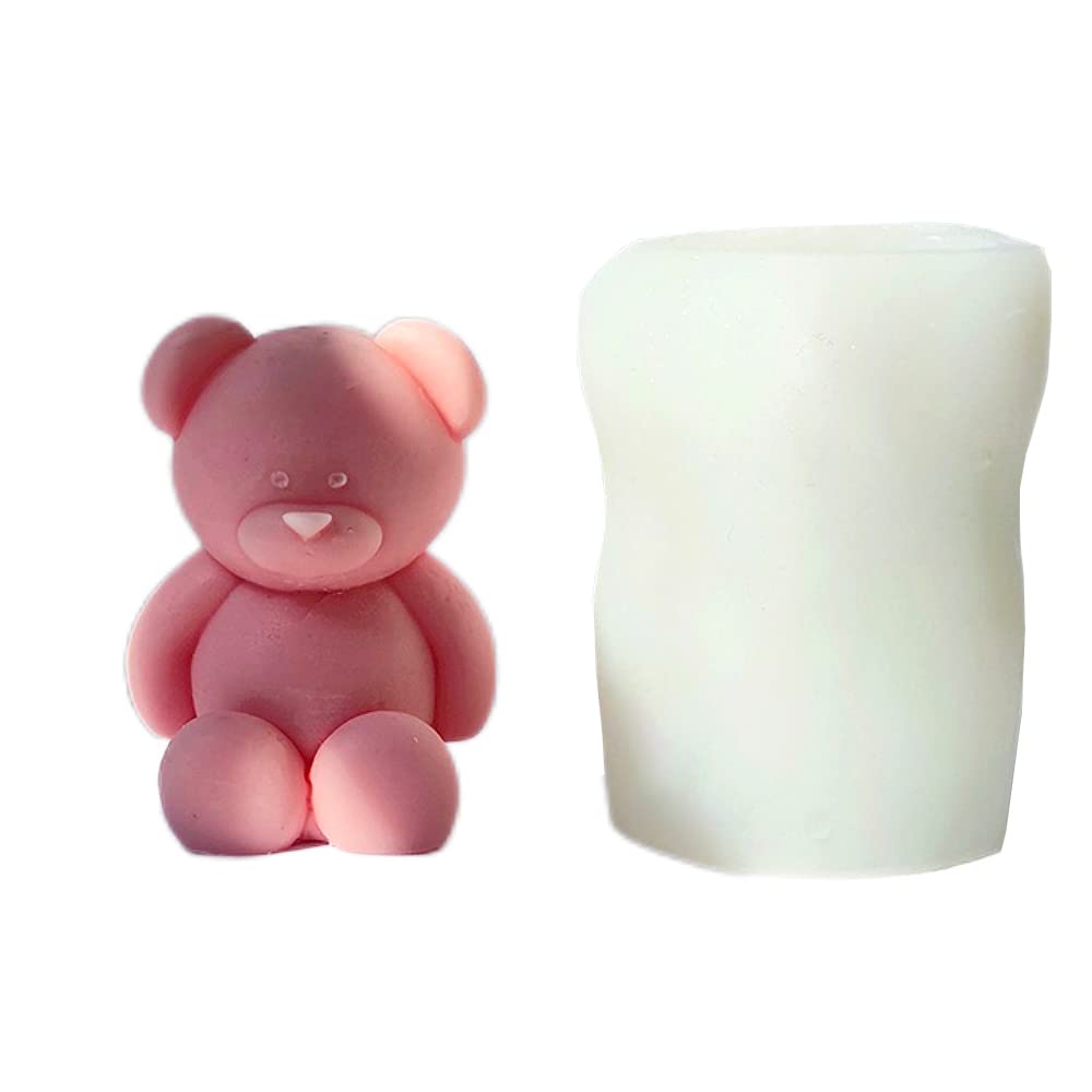 Big Sitting Bear Candle Mold,Silicone Molds for Wax Resin DIY Candles Handmade Soap Mould, Hand Crafts for Home Wedding Party Decoration