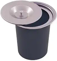 Lixeira Pia Embutir 5 Litros Tampa Inox Escovado - Kzi