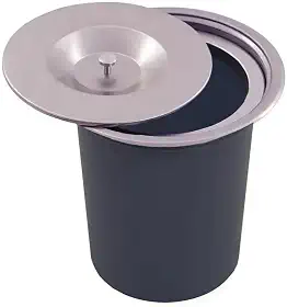Lixeira Pia Embutir 5 Litros Tampa Inox Escovado - Kzi