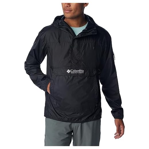 Columbia Hombre Chaqueta Cortavientos Ligera, Black, L