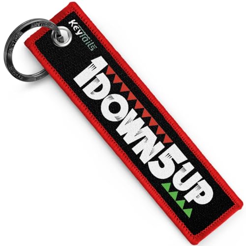KEYTAILS Keychains, Premium Quality Key Tag for Motorcycle, Scooter, ATV, UTV [1 Down 5 Up - 65432N1]