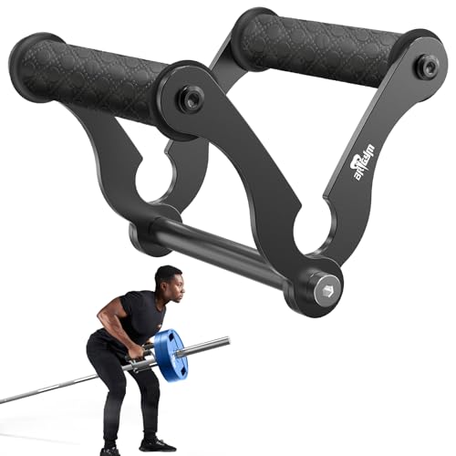 BRTGYM Upgraded T Bar Row Attachment with Non-Slip Rubber Grip Heavy Duty,Solid Multi-Grip V Bar Attachment Landmine Handle for Home Gym Accessories Perfect for Olympic Barbell