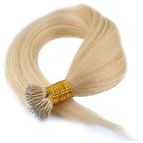 Nano Ring Hair Extensions Light Blonde 16" Cover