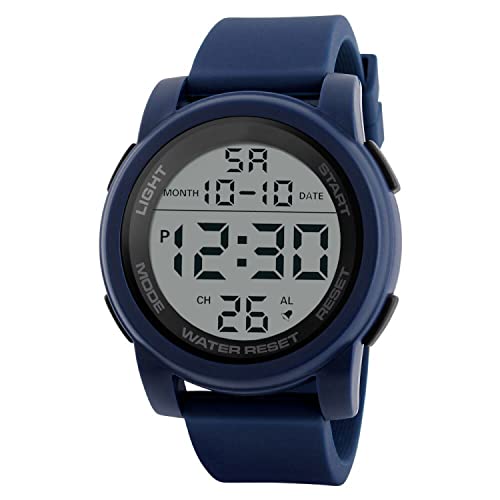 Shocknshop LED Digital Sports Multi Functional Black Dial Watch for Mens Boys -WCH46