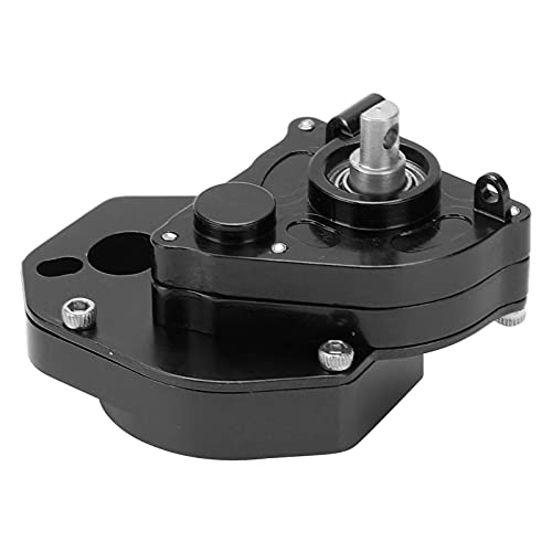 RC-Getriebe, Aluminiumlegierungs-Getriebe, Kompatibel mit Axial SCX24 90081 1/24 Simulationsmodell RC-Auto Upgrade-Teile(schwarz)