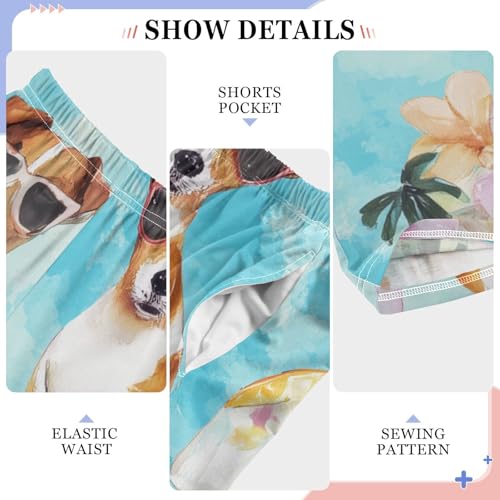 Watermelon Jack Russell Dog Boys Long Pants Soft Trousers Elastic Waist Kids Lounge Bottoms with Pockets S-XL4