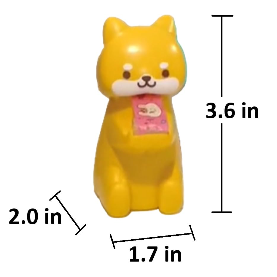 Image of Japan Quality Cute Yellow Sitting Dog Masking Tape Cutter and Dispenser for 15mm