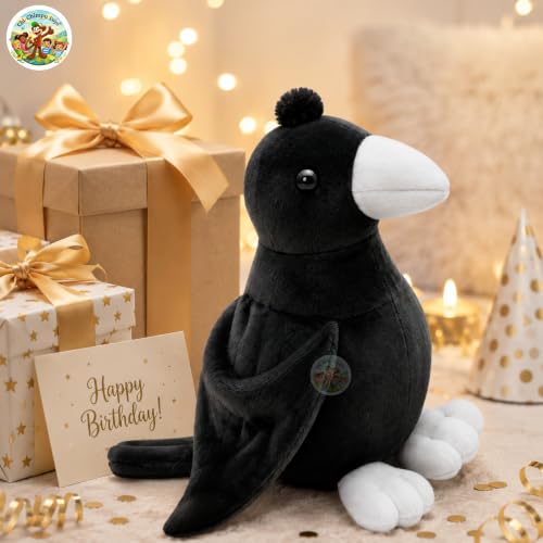 Image of CHI-CHIMPU Crow Soft Toy for Kids 37 cm | Plush Stuffed Bird Animal Toy | Cute Huggable Soft Toy for Boys and Girls | Birthday Gift, Kids Toys & Soft Toys Collection