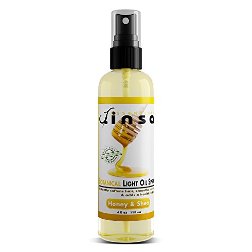 Jinsa Essentials | Botanical Light Oil Spray | 100% Natural Vegetable Ingredients | Leaves A Wonderful Scent - (4oz. Honey Shea)