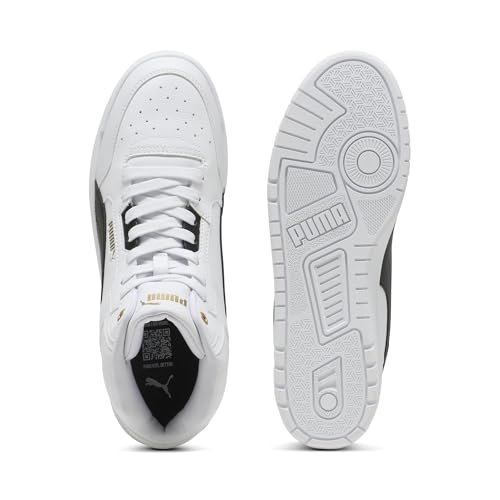 Puma Unisex Shuffle Downtown MidSneaker, Puma Weiß Puma Schwarz Puma Gold, 48.5 EU – Ansicht 4