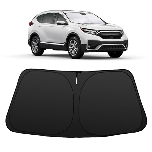 Image of Windshield Sun Shade for 2017-2022 Honda CRV CR-V | Foldable, Full covered for windshield, Block UV Rays, Heat Reduction, Easy to install, Keeps Car Cooler