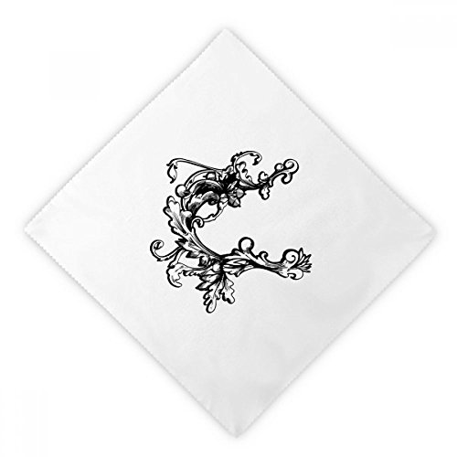 Servilletas de tela blancas de cena DIYthinker reutilizables con modelo barroco floral, 2pcs 2