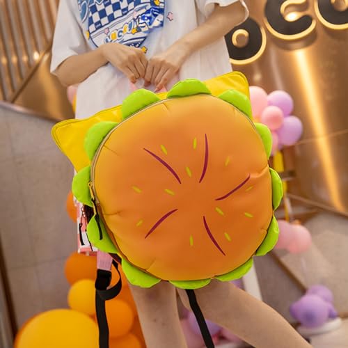 Cheeseburger Backpack Multi-compartment Universe 3D Hamburger Backpack with Adjustable Straps Daypack4