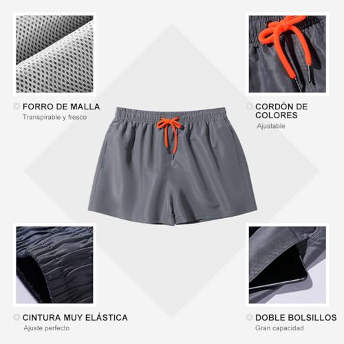 Mens Swim Trunks Quick Dry 9 inch Inseam Beach Shorts with Pockets4