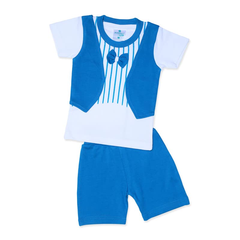 PONIMO BOYS T-SHIRT AND SHOURTS CLOTHING SET 100% PURE COTTON
