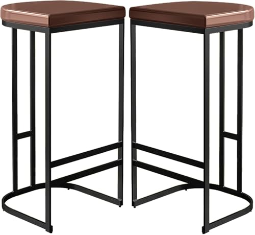 Tabouret de bar marron 75cm pour îlot de cuisine convivial - 2